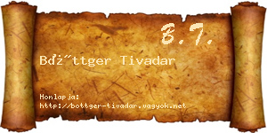 Böttger Tivadar névjegykártya